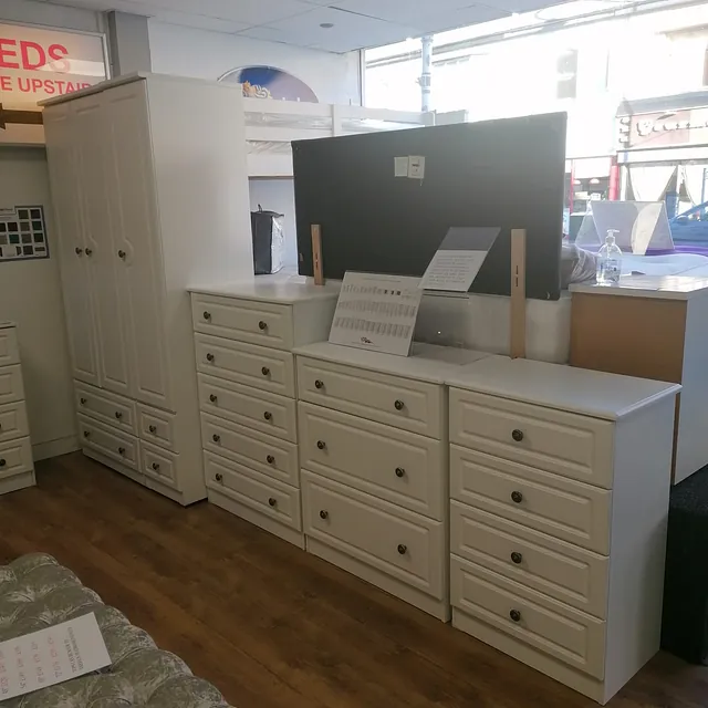 white chest of drawers